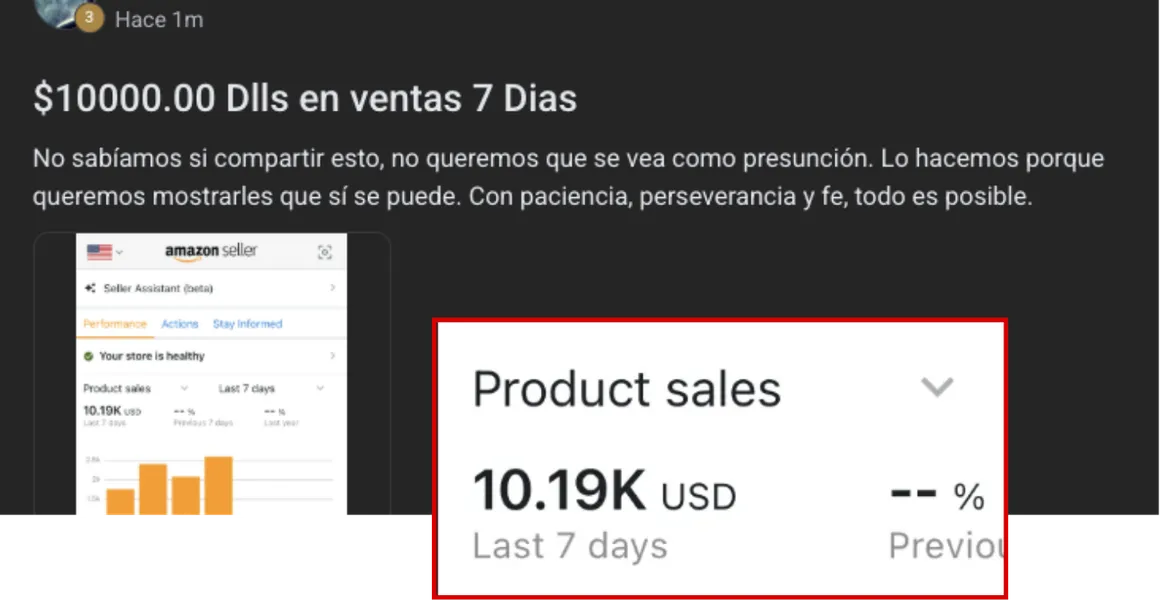 Testimonio 2 — $10,000 en 7 días